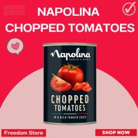 ขายดีมาก Napolina Chopped Tomatoes 400g นาโพลิน่า มะเขือเทศสับในน้ำซอสมะเขือเทศ 400 กรัม พร้อมส่ง