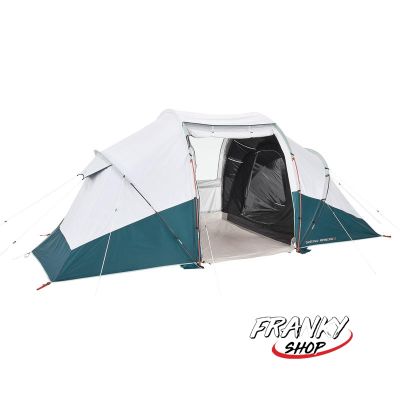 [พร้อมส่ง] เต็นท์ตั้งแคมป์สำหรับครอบครัว Camping Tent With Poles Arpenaz 4.2 F&B 4 Person 2 Bedrooms