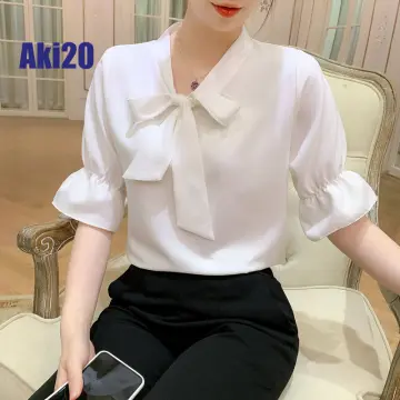 Aki20 Women Blouse Summer New Design Clothing Korean Style Large