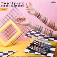 ทาตา ODBO OD261 Twenty Six Shades Eyeshadow พาเลทอายแชโดว์ 26สี  ติดทน สีสันสดใส  สินค้าไม่มีกล่อง ราคาพิเศษ