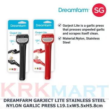 Dreamfarm Garject Garlic Press - Stainless Steel and Red