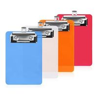 4Pcs Small Clipboards Clip Board Notepads Clipboard Memo Size Pocket Plastic Clipboard