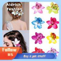 ALDRICH แฟชั่น2ชิ้นที่คาดผมเครื่องประดับผมดอกไม้สาวบาร์เร็ตต์กิ๊ฟหนีบผมเครื่องประดับปิ่นปักผมเจ้าสาวกล้วยไม้