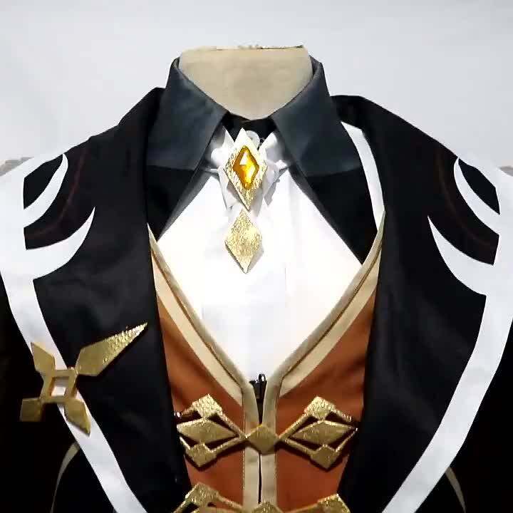 Genshin Impact Zhong Li COS Zhongli ชุดคอสเพลย์ ชุดเสื้อโค้ท รองเท้า ...