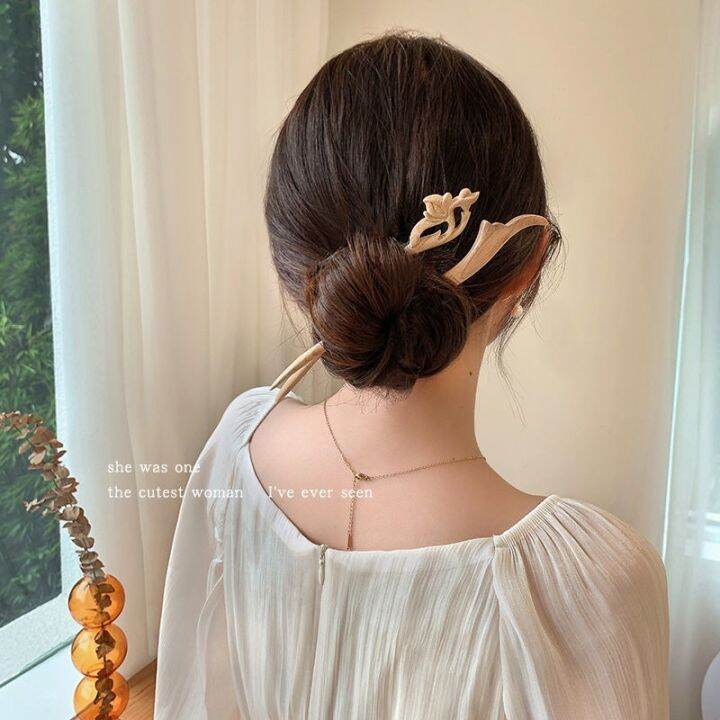 cod-hairpin-ancient-style-female-meatball-head-plate-wooden-cheongsam-hanfu-one-piece-wholesale