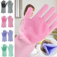 【CW】 Dishwashing Cleanner Grooming Cleaning Gloves Scrubber Dog Bathing  Hair Removal