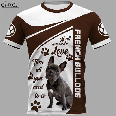 2023 Newest Summer Fashion Popular French Bulldog Men Women T Shirt 3D Print Harajuku Streetwear Couple Tops Drop Shipping