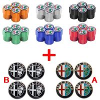 Auto parts Alfa Romeo logo 4pcs 56mm Car Wheel Badge Center Hub Sticker Wheel Tire Tyre Valve Air Caps Car Cover