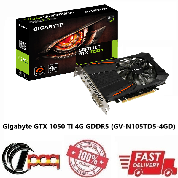 Gigabyte Nvidia GeForce GTX 1050 Ti 4GB GDDR5 Graphic Card (GV-N105TD5 ...