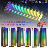 321PCS 5V 3PIN ARGB AURA Sync คอมพิวเตอร์2280 SSD M2หม้อน้ำ PC RGB M.2 Nvme Cooler ฮีทซิงค์ Solid State Hard Disk Cooler