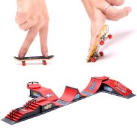 6 In 1 Mini Finger Park Figure Skate Scene Board Venue Combination Toys Skateboarders Ramp Track Toy Set For Boy Birthday Gifts