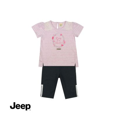 Jeep BABY GIRL 2-IN-1 เสื้อแขนสั้น และชุดขายาว สําหรับเด็กผู้หญิง 772240-770129 br