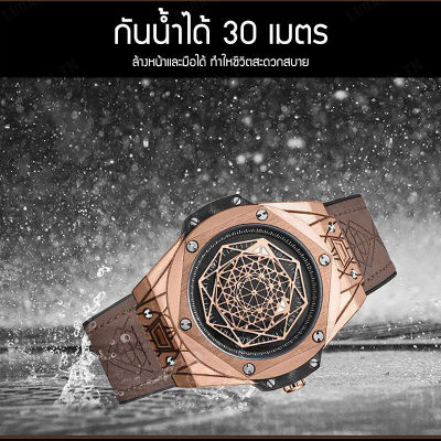 luoaa01 บุคลิกภาพแฟชั่นนาฬิกาผู้ชายกันน้ำกันกระแทกคุณภาพสูง