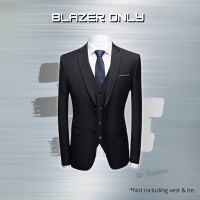 [Msia Ready Stock]Men Blazer Set Formal Trousers Business Outerwear Pants Office Slack Pants Jacket Suit Tuxedo FB01