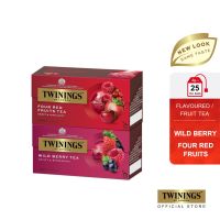 ทไวนิงส์ ชารสโฟร์ เรด ฟรุ้ต และ ชารสไวลด์ เบอร์รี่ Twinings Four Red Fruits and Wild Berries Pack 25 X 2 Tea Bags ชาผลไม้