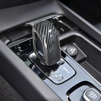 Car Carbon Fiber Gear Head Knob Shift Cover Trim Decoration for S60 S90 XC40 XC60 XC90 V90