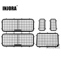 INJORA 5Pcs Metal Stereoscopic Window Mesh Protective Net for 1/10 RC Crawler Car TRX4 Defender Stock Body