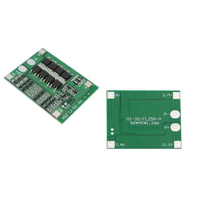 2Piece Protection Board 3S 11.1V 12.6V 25A with Balance Plastic 3S 11.1V Protection Board 18650 Li Ion Lithium Battery PCB Protection Board