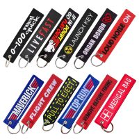 1 PC Wholesale Aviation Keychain Top Gun Maverick Medical Bag Both Sides Embroidery Car Tag Key Accessories Backpack Pendant