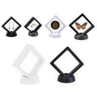 10Pcs Floating 3D Coin Display Stand Storage Jewelry Organizer for Earring Gems Ring Doll Badge Collection Coin Medal Holder