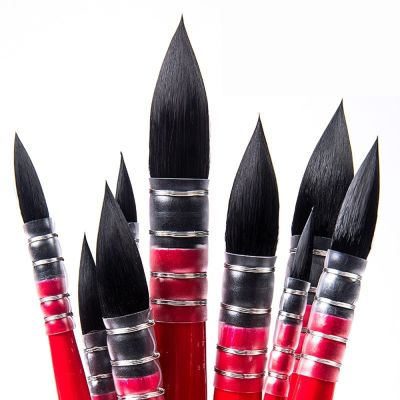 【CC】 1pcs Watercolor Paint Hair Pointed Painting Brushes Supplies Paintbrush