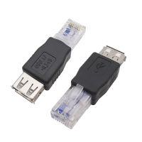 2Pcs USB A Female to RJ45 Male Laptop LAN Network Cable Ethernet Converter Plug Adapter USB 2.0 AF Connector Cables