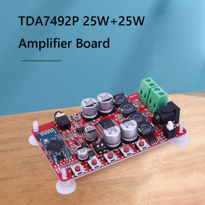 tda7492p-เครื่องขยายเสียงเพลงดิจิตอลโมดูล-dc-8-25v-รองรับตัวรับสัญญาณระบบเสียงแบบไร้สาย-csr4-0ได้กับเอาต์พุต3-5มม-50w-50w-สำหรับลำโพง-diy