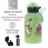 ขวดน้ำ Laken เก็บอุณหภูมิ ร้อน เย็น Thermo Stainless Steel Bottle ขนาด 0.35L Neoprene Cover โดย TANKstore