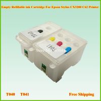 【❁】 COMPUNIX C62หมึก T040ชิปที่ว่างเปล่าสำหรับเครื่องพิมพ์ที่มี Epson Stylus CX3200 2ชิ้น/เซ็ต