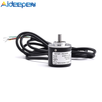 Aideepen AB ตัวเข้ารหัสแบบหมุนที่เพิ่มขึ้น2เฟส100P /R 200P /R 400P /R 1000P /R 1024P /R NPN DC5-24V แหล่งจ่ายไฟแรงดันไฟฟ้ากว้าง