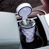 hot！【DT】㍿♀□  Car Ashtray With Alloy Ash Tray Aluminum Cup Smokeless Retardant Holder