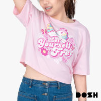 DOSH WOMENS CROPPED T-SHIRTS MY LITTLE PONY เสื้อยืดทรงครอปสั้น ผู้หญิง DPWT1010-PI