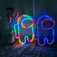 LED Neon Lamp Sign Astronaut Game Lamp Neon Wall Lights Night Light for Room Holiday Party Decor Cool Birthday Christmas Gift Bulbs  LEDs HIDs