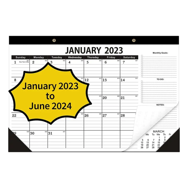 Desk Calendar 2023 January 2023 June 2024,18Month Wall Calendars,17