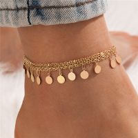 【CW】﹉◇  ZOSHI Layers Gold Plated Anklets for Foot Chains Jewelry Barefoot Sandals Ankle on the Leg