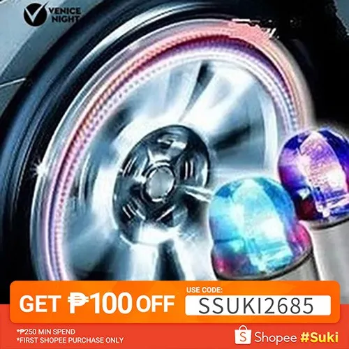 √COD*Tire Valve Flashing LEDTyre Wheel Light Car Bicycle Lazada PH