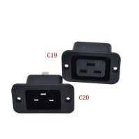 ㍿☜∋ AC 250V 16A IEC 320 C19 C20 Panel Mount Plug Connector Socket