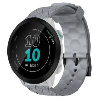 สำหรับสายนาฬิกาข้อมือซิลิโคนสีทึบลายลูกฟุตบอล Garmin Forerunner 55 20มม. (สีเทา)