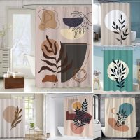 Baltan HOME LY1 Light Luxury Simple ins Bohemian Shower Curtain Nordic Japanese Style Abstract Branch Leaf Bathroom Curtain 3D Digital Printing Curtain