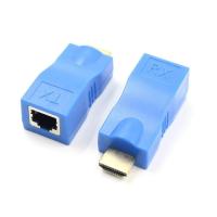 อะแดปเตอร์ตัวถ่ายทอดสัญญาณ Hdmi Tx/rx ตัวขยายเคลือข่าย Hdmi 30M Cat5e Rj45 Cat6แลนอีเทอร์เน็ตโดยไม่มี Hdcp