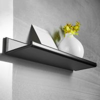 ☽►▤ Black Space Aluminum Bathroom Rack Paper Towel Rack Foldable Shelves Shower Storage Rack Wall Mounted Bathroom Shelf