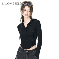 SALOME SELECT เสื้อครอป เสื้อยืด ชุดเซ็ทผู้หญิง เสื้อยืดคอกลม เสื้อยืด ผญสวย ๆ เวอร์ชั่นเกาหลี ผ้าคอตตอน ใส่สบาย เรียบง่าย 2023NEW WTX2390AFD 36Z230909