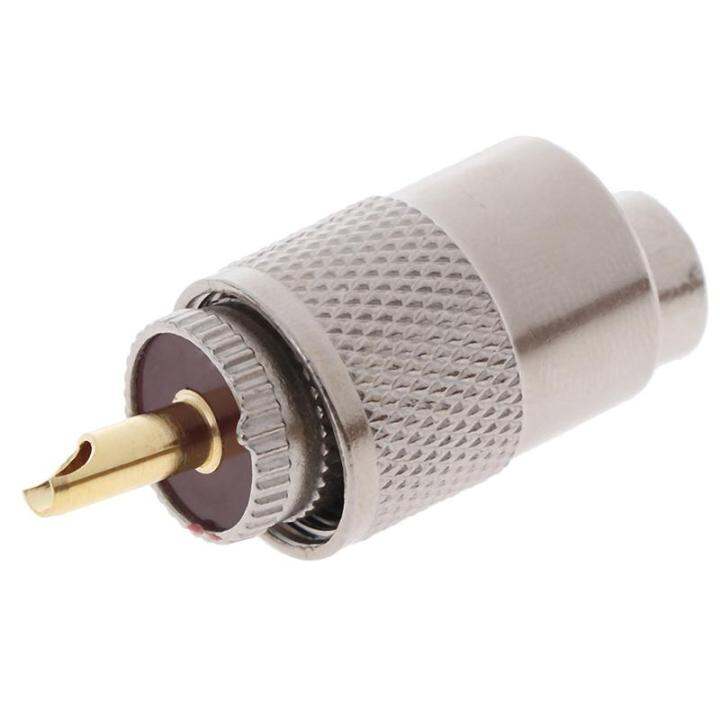 Gendingsjoy 1PCS UHF PL259 Male Plug Straight Solder Connector Adapter
