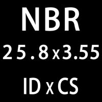 Id21.2ยาง20ชิ้น/ล็อต/22.4/23.6/25/25.8/26.5/28แหวนวงแหวนมม. Nbr โอริงซีล Cs3.55Mm ซีลซีลน้ำมันไนไตรล์วงแหวน (Id25.8Mm)