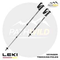 Leki Voyager / Silver Gray - White LEKI VOYAGER ไม้เท้าเดินป่า แบบสไลด์ ปรับความยาวได้ตั้งแต่ 110-145 cm