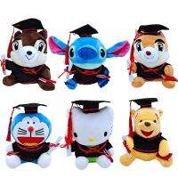 25ซม Dr.hat Stitchktcatwinnie ตุ๊กตาผ้าพลัฌ Toypanda สัตว์ยัดไส้สำเร็จการศึกษา Kawaii ของขวัญ Toysgratwinnie สำหรับเด็ก