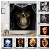 【hot】✌✉✑  Scary Washable Shower Curtain Death Polyester Fabric Curtains Decoration 180