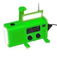 Solar Power Emergency AM/FM Radio Outdoor Hand Crank Generator 4000MAh with Flashlight Phone Charger