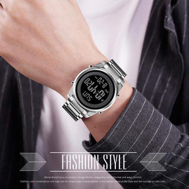 นาฬิกาบุรุษแฟชั่นเวลาดิจิตอล-skmei1611-led-นาฬิกาข้อมือดิจิตอลผู้ชายนาฬิกาจับเวลานับถอยหลังสำหรับผู้ชาย-s3v0