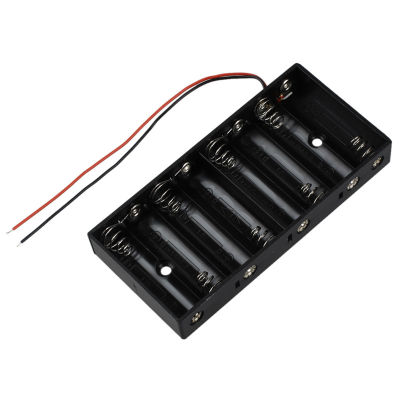 New Plastic 8 X 1.5V AA 2A CELL Battery Holder Storage Box standard 12V Case With Lead Wire